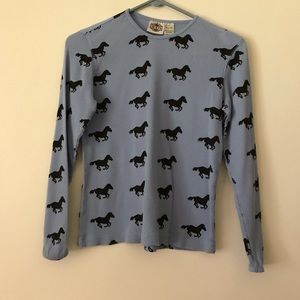 ROD’S Blue Thermal Top With Horses 🐎 🐴